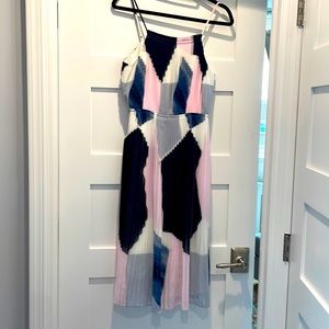 Banana Republic pastel spaghetti strap multi colored fully lined sun dress